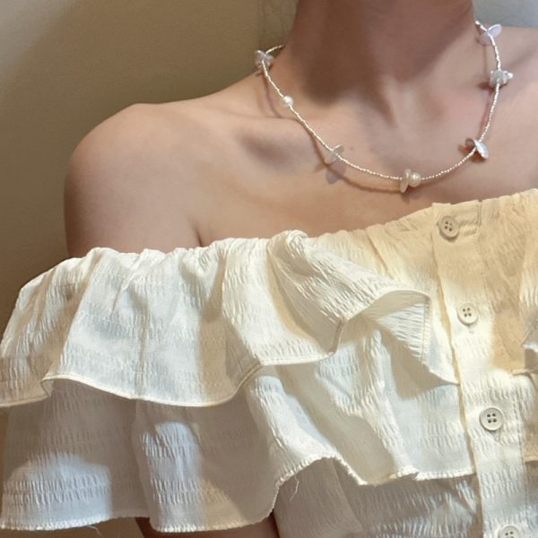Wholesale 925 Sterling Silver Shell Petal Pearl Necklace - Image 4