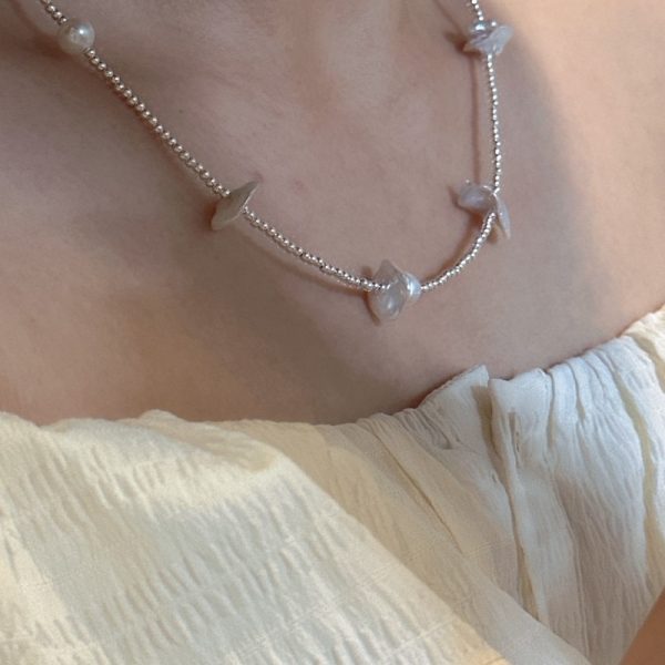 Wholesale 925 Sterling Silver Shell Petal Pearl Necklace - Image 6