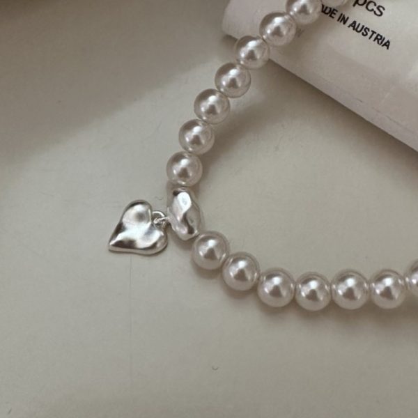 Wholesale 925 Sterling Silver Artificial Pearl Necklace