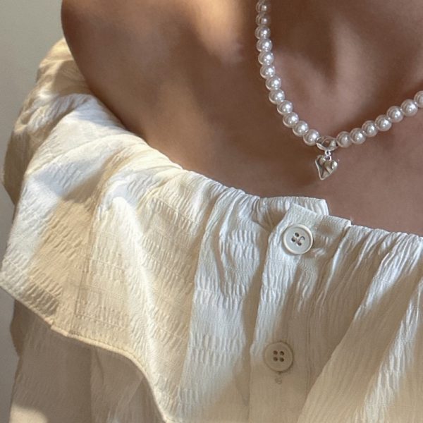 Wholesale 925 Sterling Silver Artificial Pearl Necklace - Image 2
