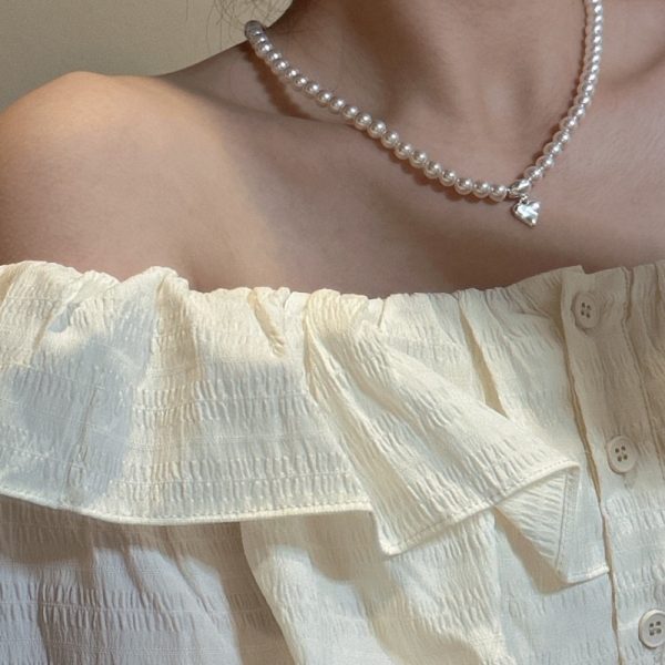 Wholesale 925 Sterling Silver Artificial Pearl Necklace - Image 3