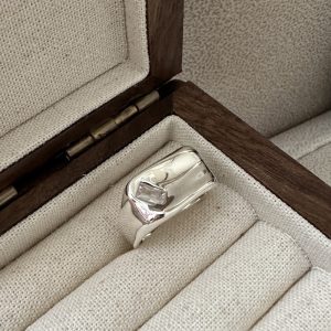 Wholesale 925 Sterling Silver Zircon Square Ring