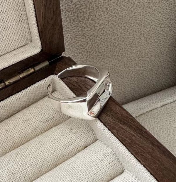 Wholesale 925 Sterling Silver Zircon Square Ring - Image 2