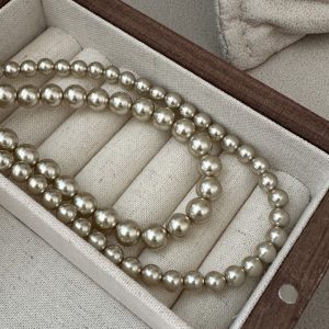Wholesale 925 Sterling Silver Glass Crystal Pearl Necklace