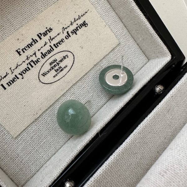 Wholesale 925 Sterling Silver Aventurine Bead Earrings - Image 3