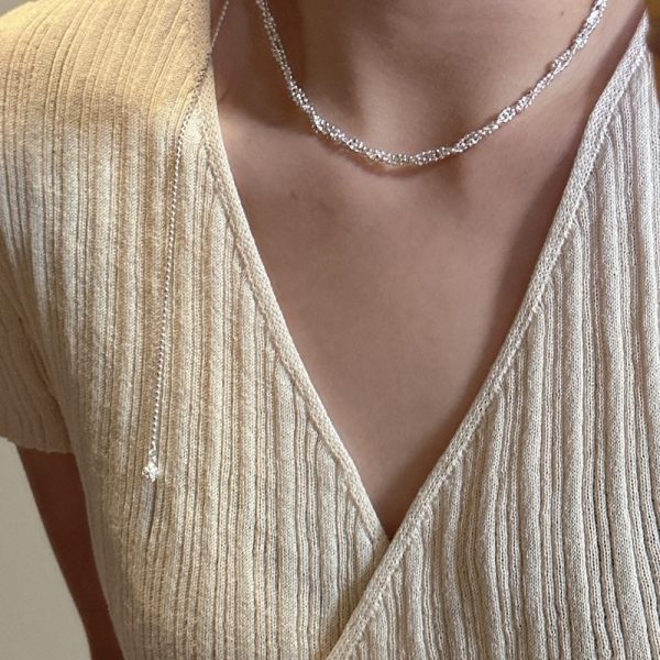 Wholesale 925 Sterling Silver Twining Drawstring Necklace - Image 6