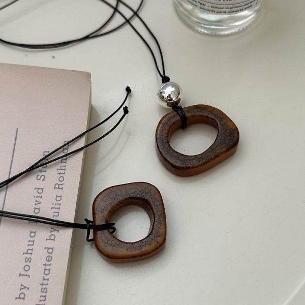 Wholesale 925 Sterling Silver Geometric Natural Stone Necklace - Image 3