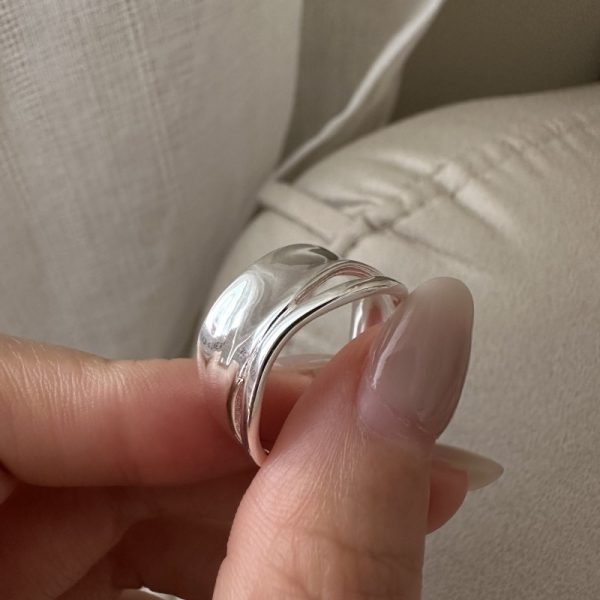 Wholesale 925 Sterling Silver Plain Line Ring - Image 2