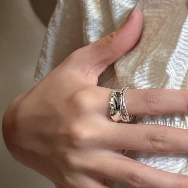Wholesale 925 Sterling Silver Plain Line Ring - Image 4