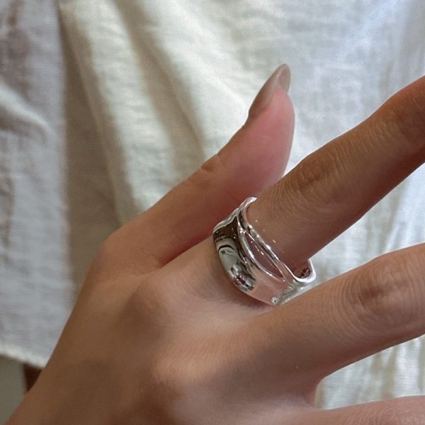 Wholesale 925 Sterling Silver Plain Line Ring - Image 5