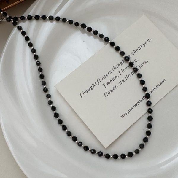 Wholesale 925 Sterling Silver Black Spinel Necklace - Image 2