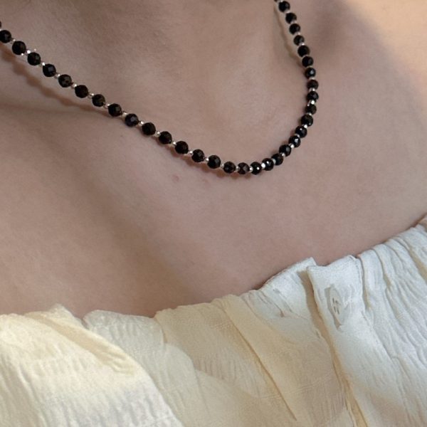 Wholesale 925 Sterling Silver Black Spinel Necklace - Image 4