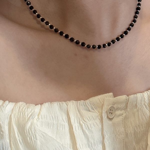 Wholesale 925 Sterling Silver Black Spinel Necklace - Image 5