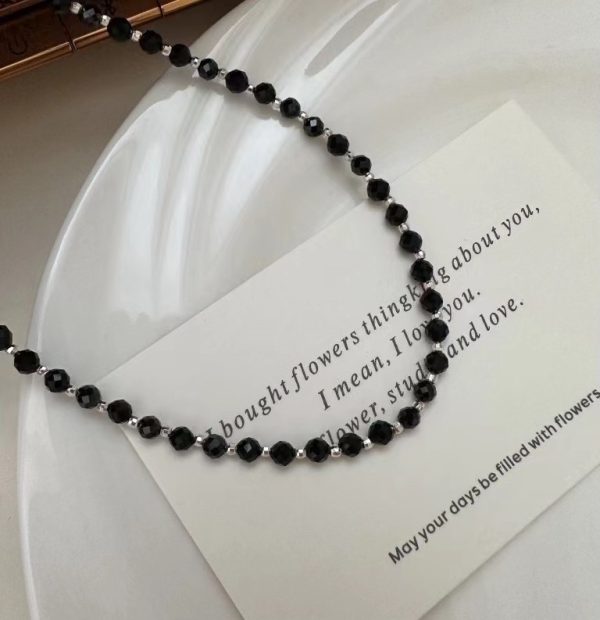 Wholesale 925 Sterling Silver Black Spinel Necklace - Image 3
