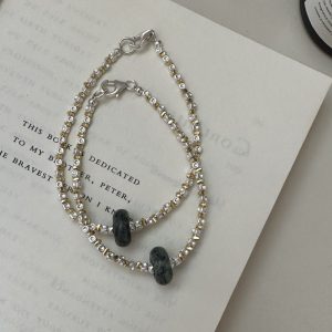 Wholesale 925 Sterling Silver Natural Stone Bracelet