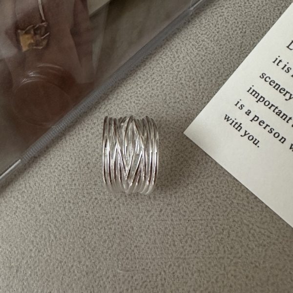 Wholesale 925 Sterling Silver Multi-Line Ring - Image 3