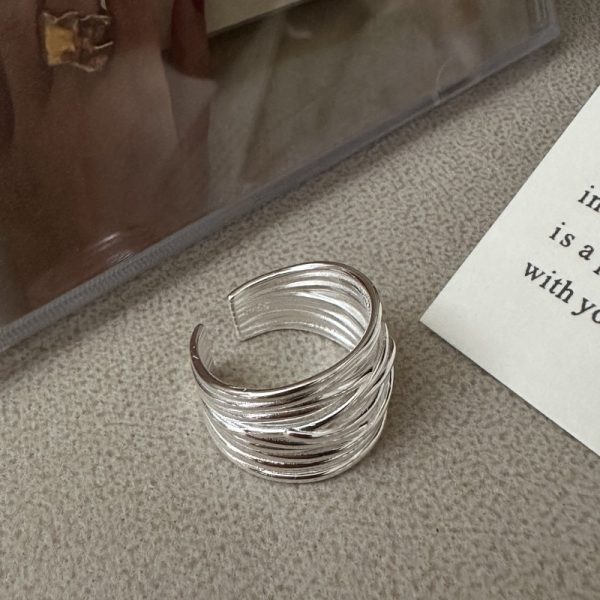 Wholesale 925 Sterling Silver Multi-Line Ring - Image 2