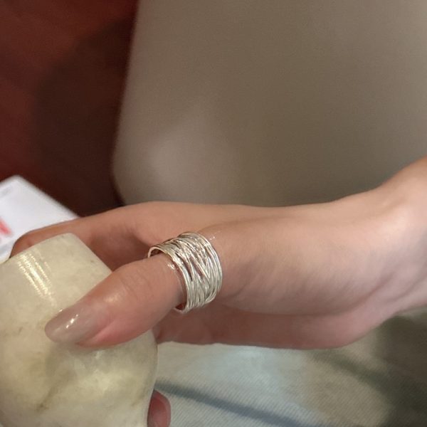 Wholesale 925 Sterling Silver Multi-Line Ring - Image 4