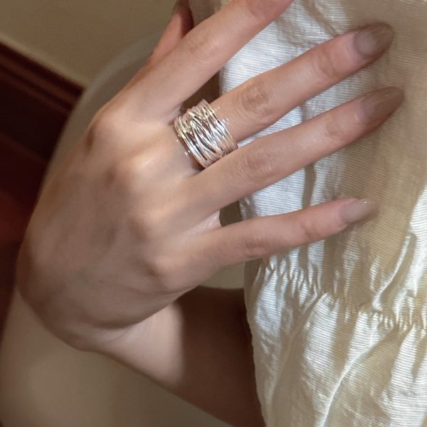 Wholesale 925 Sterling Silver Multi-Line Ring - Image 6