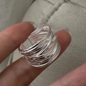 Wholesale 925 Sterling Silver Multi-Line Ring