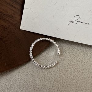 Wholesale 925 Sterling Silver Pleated Ring