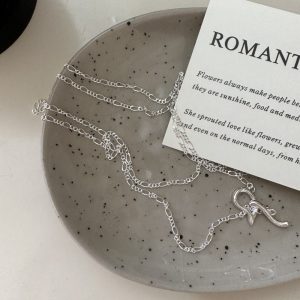 Wholesale 925 Sterling Silver Simple Clasp Necklace