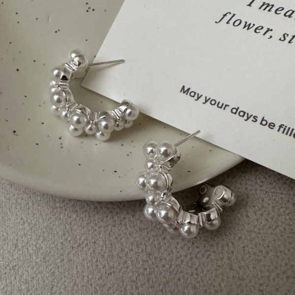 Wholesale 925 Sterling Silver White Shell Pearl Earrings - Image 3