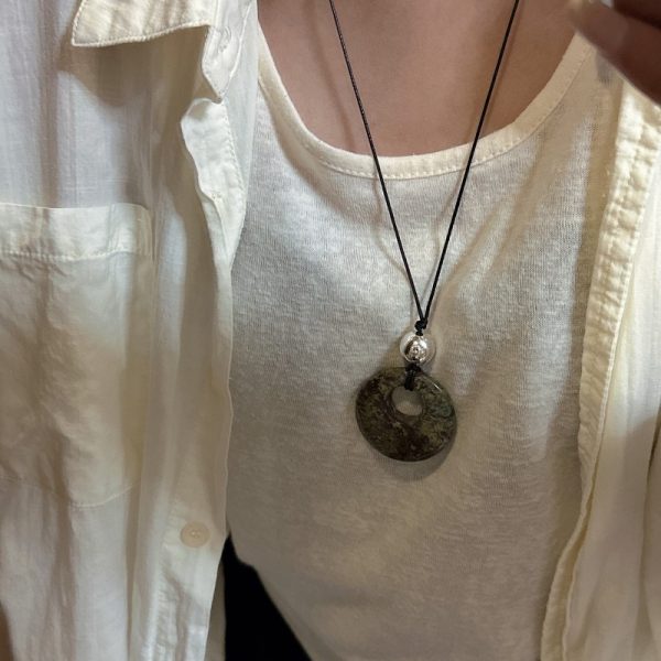 Wholesale 925 Sterling Silver Natural Stone Cord Necklace - Image 5