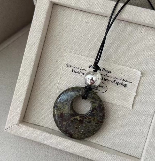 Wholesale 925 Sterling Silver Natural Stone Cord Necklace - Image 3