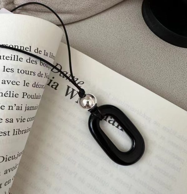 Wholesale 925 Sterling Silver Black Natural Stone Necklace - Image 3