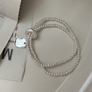 Wholesale 925 Sterling Silver Circle Bead Bracelet