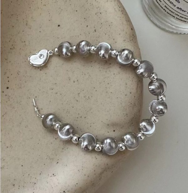 Wholesale 925 Sterling Silver White Gold Cat Eye Bead Bracelet - Image 2