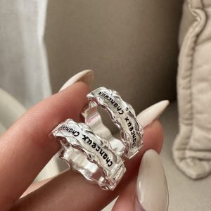 Wholesale 925 Sterling Silver Chanceux Hoop Earrings