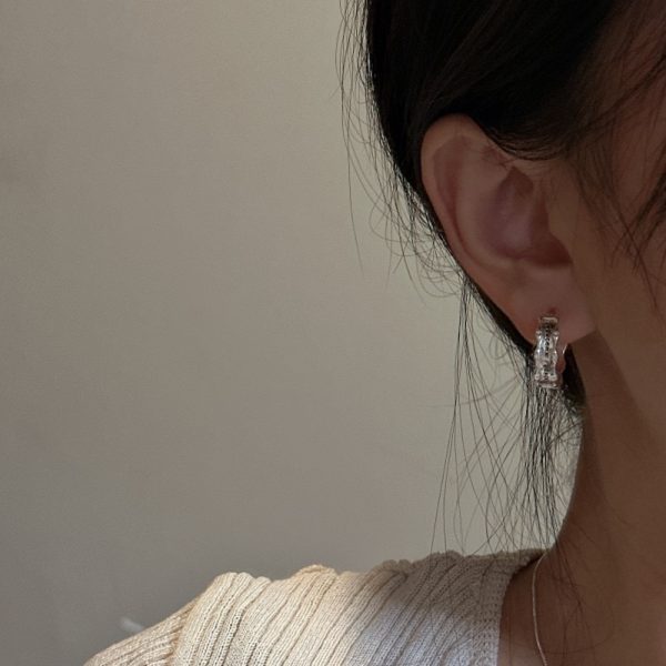 Wholesale 925 Sterling Silver Chanceux Hoop Earrings - Image 5