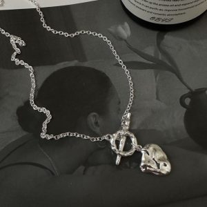 Wholesale 925 Sterling Silver Texture OT Necklace