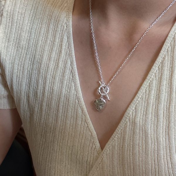 Wholesale 925 Sterling Silver Texture OT Necklace - Image 4