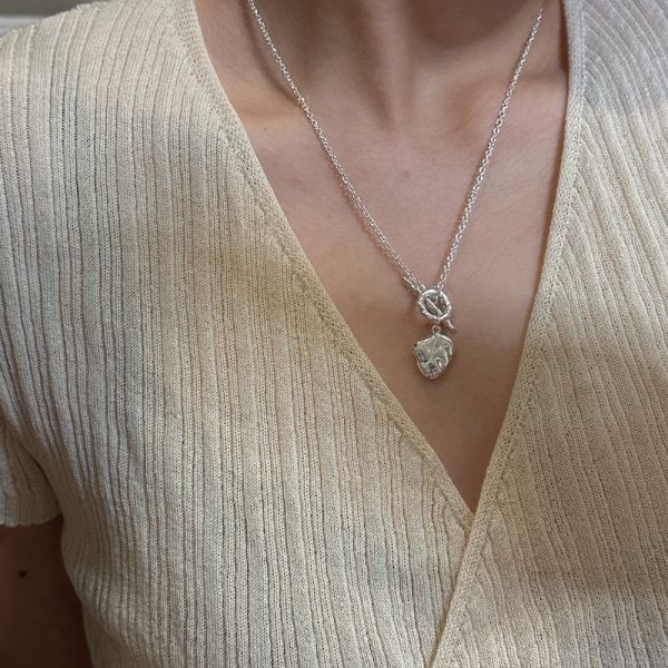 Wholesale 925 Sterling Silver Texture OT Necklace - Image 5