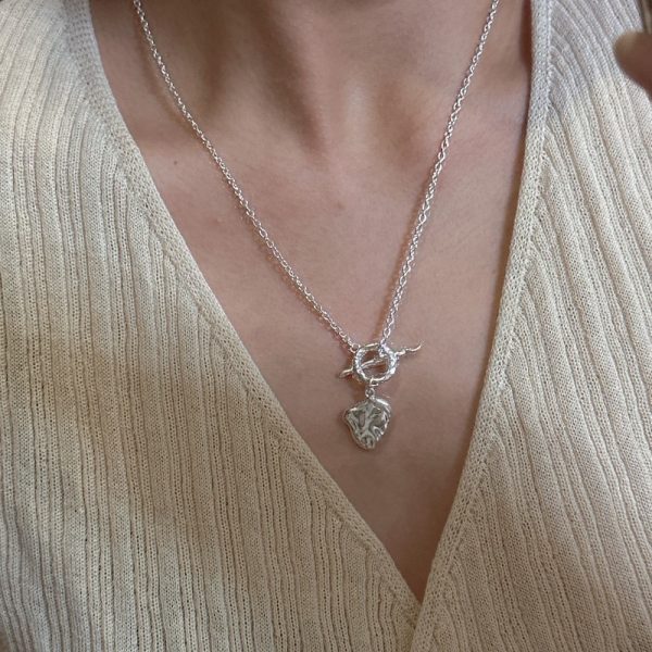 Wholesale 925 Sterling Silver Texture OT Necklace - Image 6