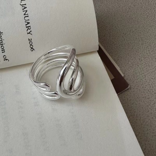 Wholesale 925 Sterling Silver Multi-line ring - Image 2