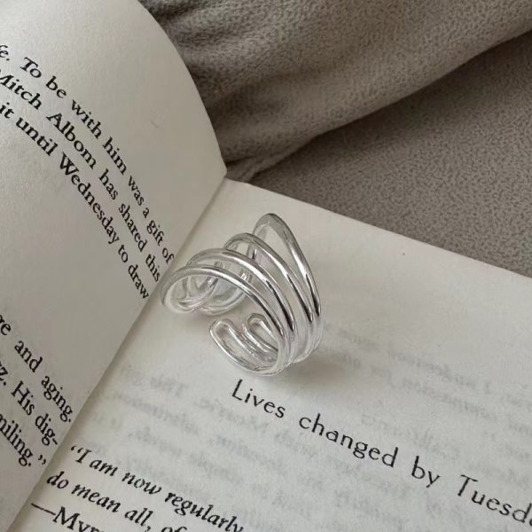 Wholesale 925 Sterling Silver Multi-line ring