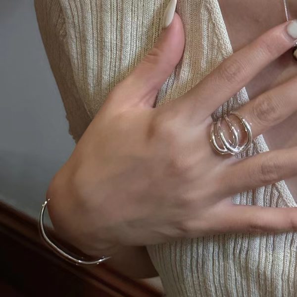 Wholesale 925 Sterling Silver Multi-line ring - Image 5