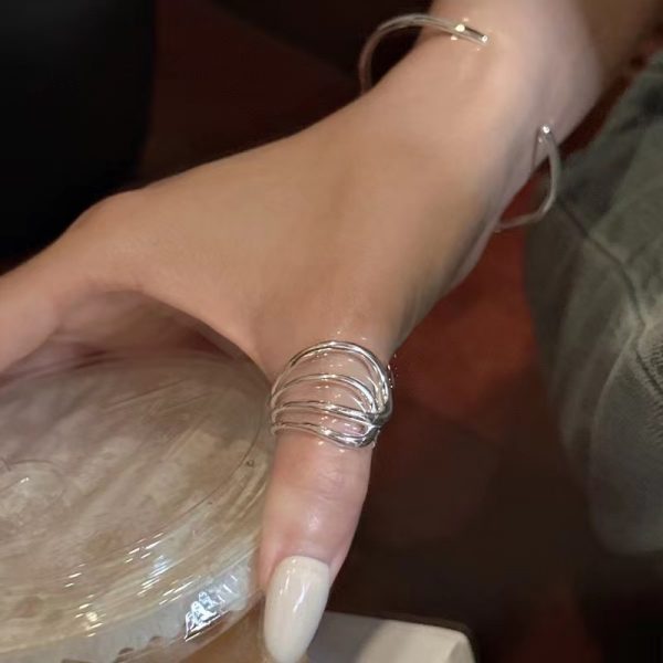 Wholesale 925 Sterling Silver Multi-line ring - Image 6