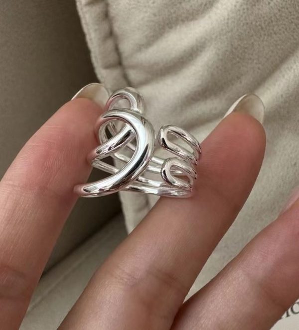 Wholesale 925 Sterling Silver Multi-line ring - Image 3