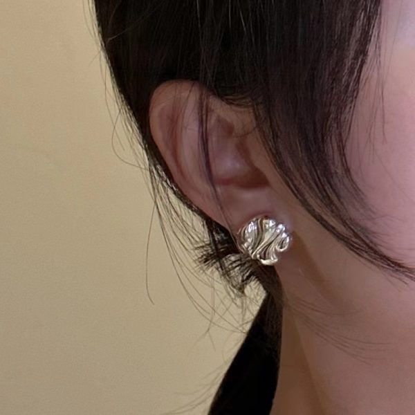 Wholesale 925 Sterling Silver Irregular Chunky Stud Earrings - Image 4