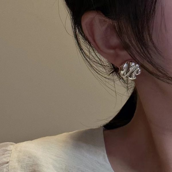 Wholesale 925 Sterling Silver Irregular Chunky Stud Earrings - Image 5