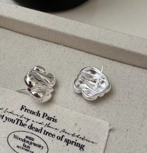 Wholesale 925 Sterling Silver Irregular Chunky Stud Earrings - Image 2