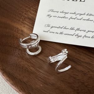 Wholesale 925 Sterling Silver Spiral Hoop Earrings