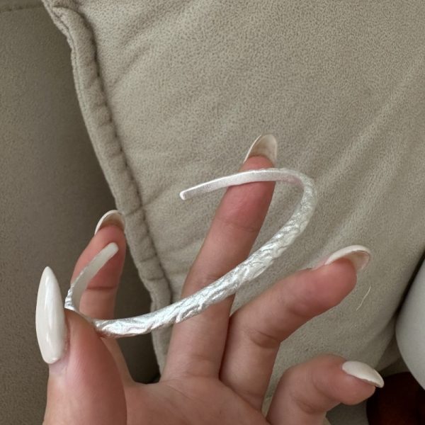 Wholesale 925 Sterling Silver Textured Bangle - Image 3