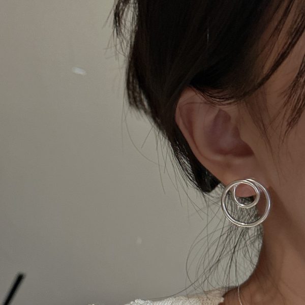 Wholesale 925 Sterling Silver Double Hoop Earrings - Image 4