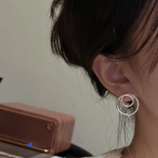Wholesale 925 Sterling Silver Double Hoop Earrings - Image 5